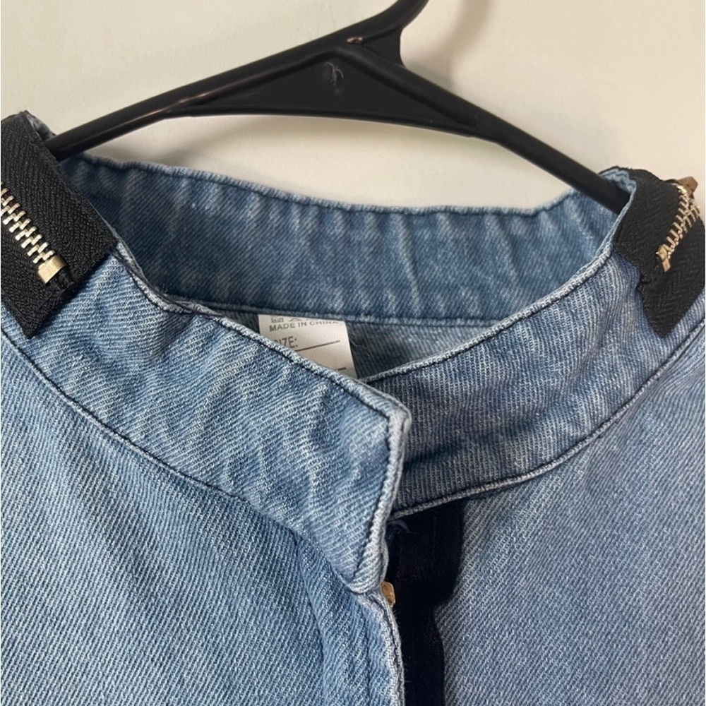 NWT!  Jeans Jacket Zip up Peplum - Picture 8 of 12